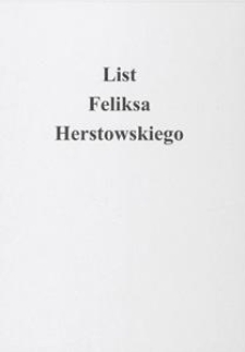 [List Feliksa Herstowskiego], 1913.12.23