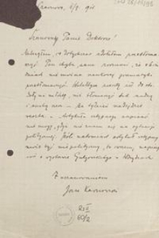[List Jana Karnowskiego do Franciszka Kręckiego], 1911.09.11