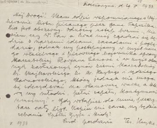[List Leona Heyke do Jana Karnowskiego], 1933.08.29