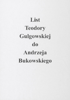[List Teodory Gulgowskiej do Andrzeja Bukowskiego], 1947.07.10
