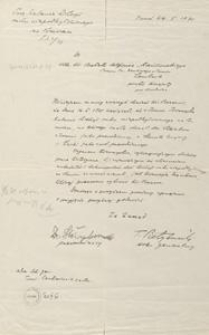 [Korespondencja Alfonsa Mańkowskiego] : Pismo Towarzystwa Badania Historii Ruchu Niepodległościowego na Pomorzu do Alfonsa Mańkowskiego, 1931.01.24