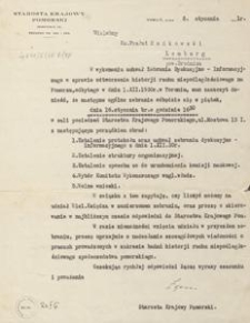 [Korespondencja Alfonsa Mańkowskiego] : Pismo Wincentego Łąckiego do Alfonsa Mańkowskiego, 1931.01.05