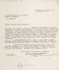 [Korespondencja Andrzeja Bukowskiego z rodziną Władysława Pniewskiego] : list Marii Romington do Andrzeja Bukowskiego, 1950.03.09