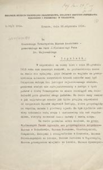 [Korespondencja Towarzystwa Muzeum Kaszubsko-Pomorskiego], 1914.01.22