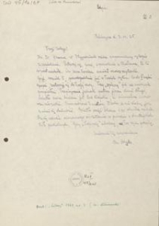 [List Leona Heyke do Jana Karnowskiego], 1925.11.03