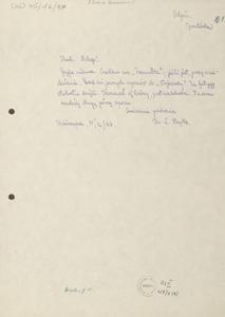 [List Leona Heyke do Jana Karnowskiego], 1926.02.11