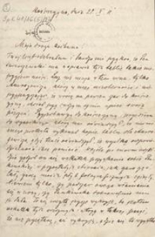 [List Aleksandra Majkowskiego do Franciszki Majkowskiej], 1911.10.22