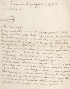 [List Aleksandra Majkowskiego do Franciszki Majkowskiej], 1911.10.30