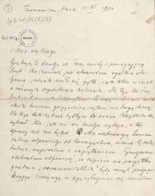 [List Aleksandra Majkowskiego do Franciszki Majkowskiej], 1911.11.11