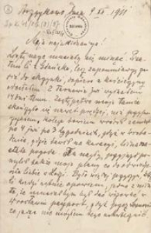 [List Aleksandra Majkowskiego do Franciszki Majkowskiej], 1911.12.09