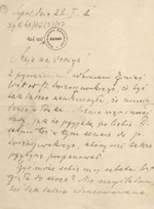 [List Aleksandra Majkowskiego do Franciszki Majkowskiej], 1912.01.22