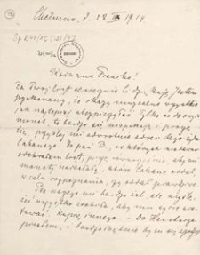 [List Aleksandra Majkowskiego do Franciszki Majkowskiej], 1914.09.28