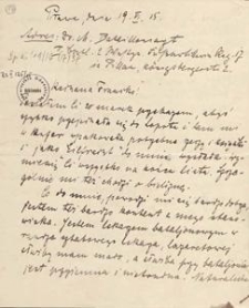 [List Aleksandra Majkowskiego do Franciszki Majkowskiej], 1915.06.19