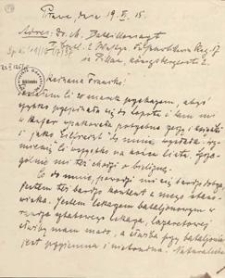 [List Aleksandra Majkowskiego do Franciszki Majkowskiej], 1915.06.19