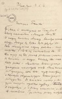 [List Aleksandra Majkowskiego do Franciszki Majkowskiej], 1916.06.13