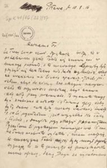 [List Aleksandra Majkowskiego do Franciszki Majkowskiej], 1916.08.10