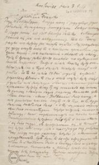 [List Aleksandra Majkowskiego do Franciszki Majkowskiej], 1916.09.03