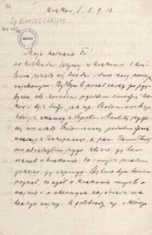 [List Aleksandra Majkowskiego do Franciszki Majkowskiej], 1916.09.08