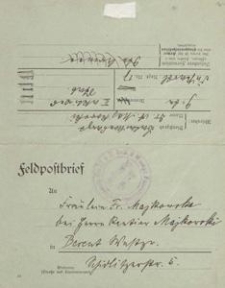 [List Aleksandra Majkowskiego do Franciszki Majkowskiej], 1917.01.03
