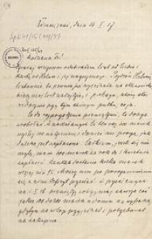 [List Aleksandra Majkowskiego do Franciszki Majkowskiej], 1917.01.16