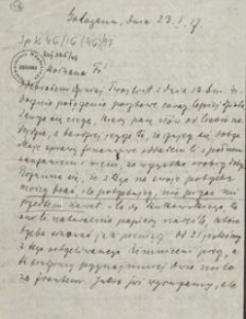 [List Aleksandra Majkowskiego do Franciszki Majkowskiej], 1917.01.23