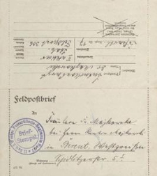 [List Aleksandra Majkowskiego do Franciszki Majkowskiej], 1917.02.13