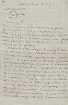 [List Aleksandra Majkowskiego do Franciszki Majkowskiej], 1917.03.19