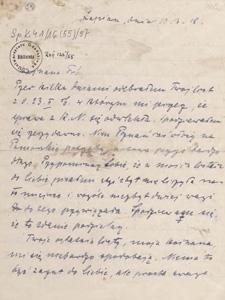 [List Aleksandra Majkowskiego do Franciszki Majkowskiej], 1918.03.10