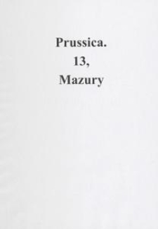Prussica. 13, Mazury