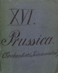 Prussica. 16, Drukarstwo i piśmiennictwo