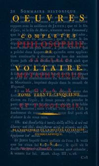 Oeuvres Completes De Voltaire. T. 35, [Philosophie generale : metaphysique, morale, et theologie. Tome IV]