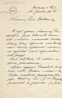 [Korespondencja Aleksandra Majkowskiego] : list Franciszka Bąkowskiego do Aleksandra Majkowskiego, 1913.01 16