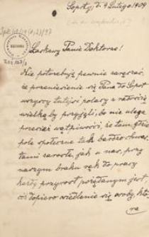 [Korespondencja Aleksandra Majkowskiego] : list Alfonsa Chmielewskiego do Aleksandra Majkowskiego, 1909.02.09