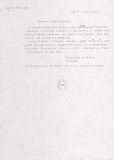 [Korespondencja Aleksandra Majkowskiego] : list Jana Karnowskiego do Aleksandra Majkowskiego, 1920.12.09