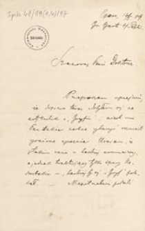 [Korespondencja Aleksandra Majkowskiego] : list Aleksandra Kupczyńskiego do Aleksandra Majkowskiego, 1909.02.13