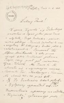 [Korespondencja Aleksandra Majkowskiego] : list Bolesława Piechowskiego do Aleksandra Majkowskiego, 1910.02.11