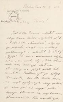 [Korespondencja Aleksandra Majkowskiego] : list Bolesława Piechowskiego do Aleksandra Majkowskiego, 1910.02.23