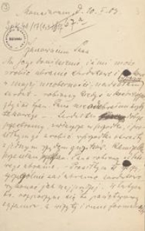 [Korespondencja Aleksandra Majkowskiego] : list Aleksandra Majkowskiego do Władysława Berkana, 1903.01.20