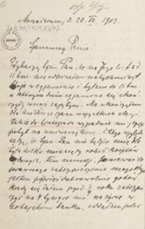 [Korespondencja Aleksandra Majkowskiego] : list Aleksandra Majkowskiego do Władysława Berkana, 1903.07.20
