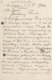 [Korespondencja Aleksandra Majkowskiego] : list Aleksandra Majkowskiego do Władysława Berkana, 1904.07.09