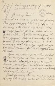[Korespondencja Aleksandra Majkowskiego] : list Aleksandra Majkowskiego do Władysława Berkana, 1908.10.17