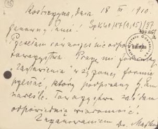 [Korespondencja Aleksandra Majkowskiego] : list Aleksandra Majkowskiego do Władysława Berkana, 1910.08.13
