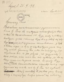 [Korespondencja Aleksandra Majkowskiego] : list Aleksandra Majkowskiego do Władysława Berkana, 1912.03.25