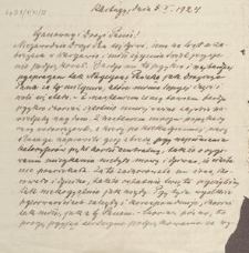 [Korespondencja Aleksandra Majkowskiego] : list Aleksandra Majkowskiego do Stanisława Brzęczkowskiego, 1924.01.03