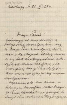 [Korespondencja Aleksandra Majkowskiego] : list Aleksandra Majkowskiego do Stanisława Brzęczkowskiego, 1924.06.26