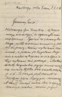 [Korespondencja Aleksandra Majkowskiego] : list Aleksandra Majkowskiego do Stanisława Brzęczkowskiego, 1925?.05.05