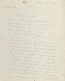 [Korespondencja Aleksandra Majkowskiego] : list Aleksandra Majkowskiego do Andrzeja Bukowskiego, 1937.04.07