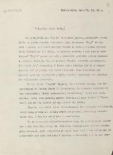 [Korespondencja Aleksandra Majkowskiego] : list Aleksandra Majkowskiego do Bernarda Chrzanowskiego, 1908.12.08