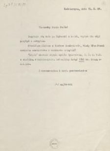 [Korespondencja Aleksandra Majkowskiego] : list Aleksandra Majkowskiego do Bernarda Chrzanowskiego, 1909.10.21