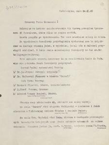 [Korespondencja Aleksandra Majkowskiego] : list Aleksandra Majkowskiego do Bernarda Chrzanowskiego, 1909.11.24